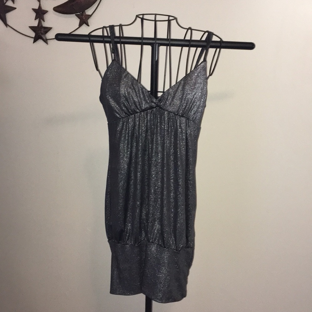 TWENTY ONE Metallic silver top S